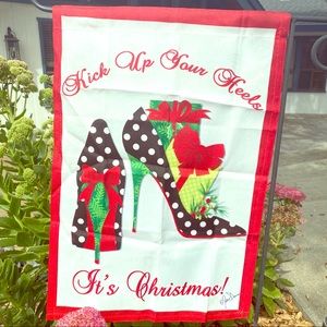 Jane Davis Garden Flag - White Heels